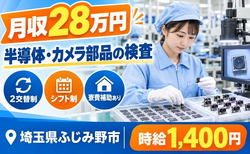 ふじみ野市×寮費補助あり◆電子部品の仕分け、検査等の軽作業／未経験OKの詳細画像