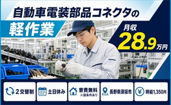 須坂市へ引っ越して自動車電装部品コネクタの軽作業◎寮費無料※諸条件あり・土日休みの詳細画像