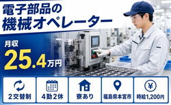 電子部品のオペレーター（福島県本宮市）寮完備で未経験OK・車通勤OKの詳細画像