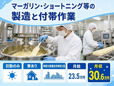 【寮完備】横浜市神奈川区でマーガリン・ショートニング等の製造と付帯作業｜日勤のみの詳細画像