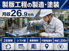 千葉県船橋市の寮費無料求人！製版工程の製造・塗装・未経験OK・前払いOKの詳細画像
