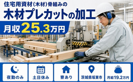 【寮完備】坂東市で加工｜夜勤専属・土日休み・車通勤OKの詳細画像