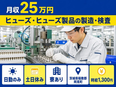 阿見町×寮完備◆ヒューズ・ヒューズ製品の製造・検査、それに付随する業務／時給1,300円の詳細画像
