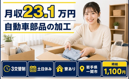 自動車部品の加工（岩手県一関市）寮完備で土日休み・未経験OKの詳細画像