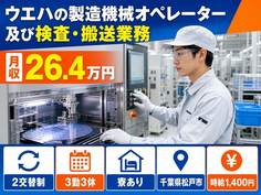 松戸市へ引っ越してウエハの製造機械オペレーター及び検査・搬送業務◎寮完備・送迎ありの詳細画像
