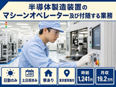 青梅市×寮完備◆半導体の検査／土日祝休み・日勤のみ・未経験OKの詳細画像
