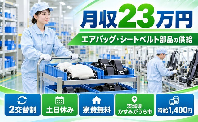 供給業務）（茨城県かすみがうら市）寮費無料で土日休み・未経験OKの詳細画像