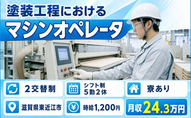 【寮完備】東近江市で機械オペレーション｜車通勤OK・正社員の詳細画像