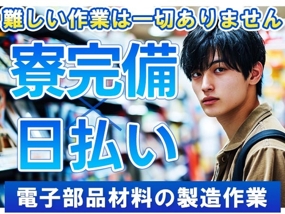 難しい作業は一切ありません!しかも日払い有! 未経験OKの工場スタッフ!の詳細画像
